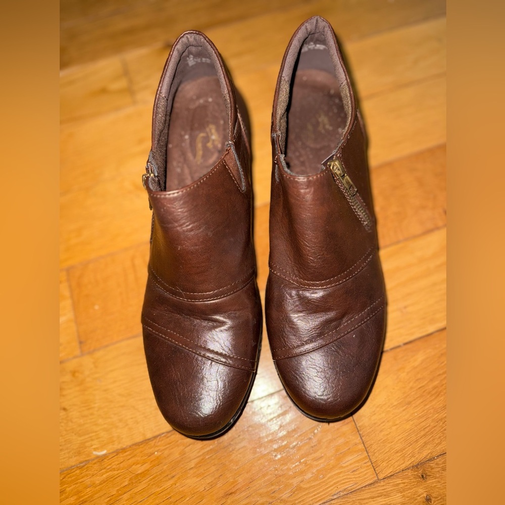Easy Street Brown Ankle Booties